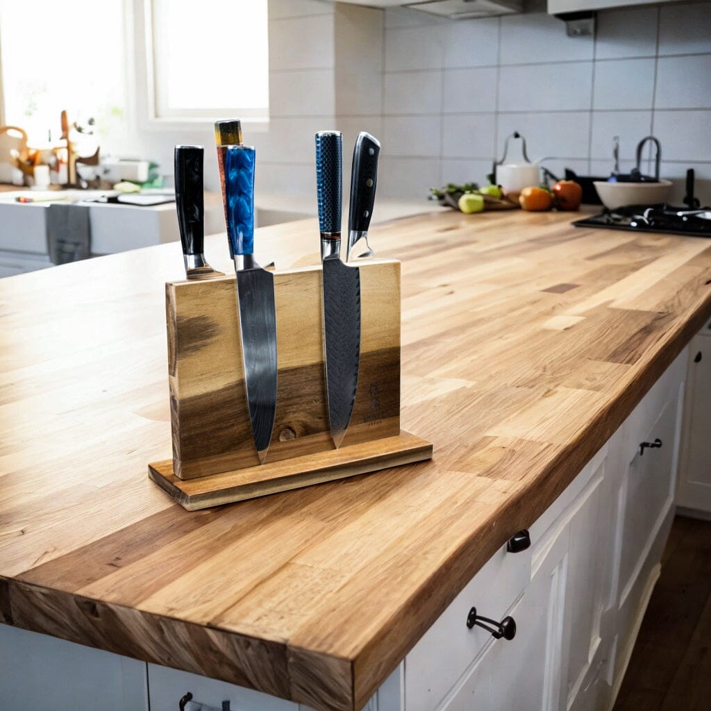 Sukomesser - Stilvoller magnetischer Messerhalter Style 1 - Akazienholz