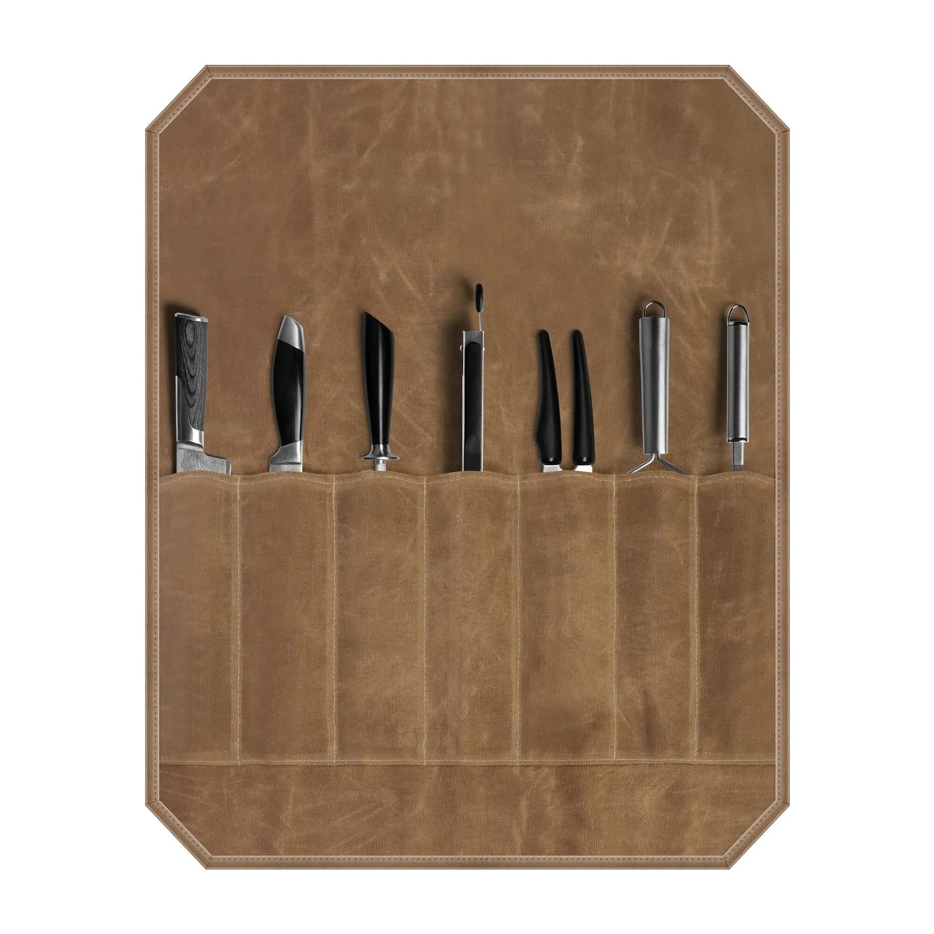 Kochmesserrolle aus gewachstem Canvas - Robust. Zuverlässig