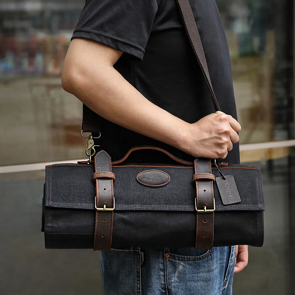 Messer-Rolltasche Premium Leder Crafted