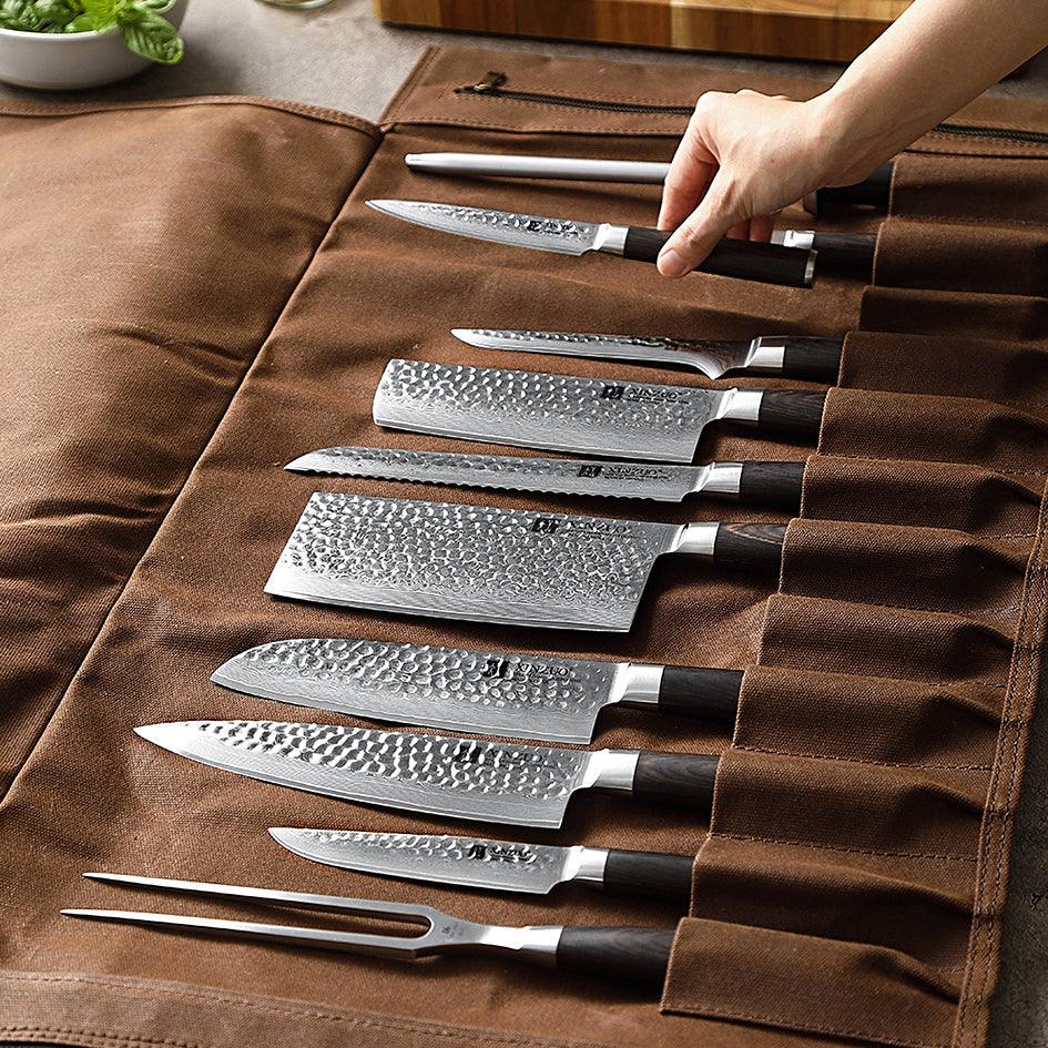 Messer-Rolltasche Premium Leder Crafted