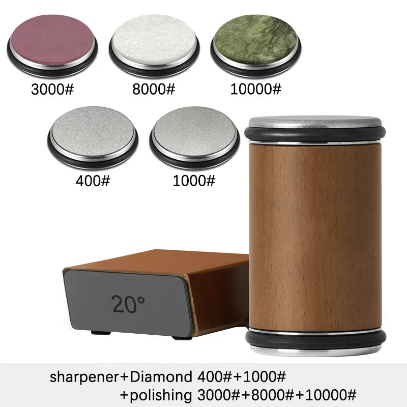 Rollenmesser-Schärfer-Set für gerade Kante mit Industrie-Diamanten