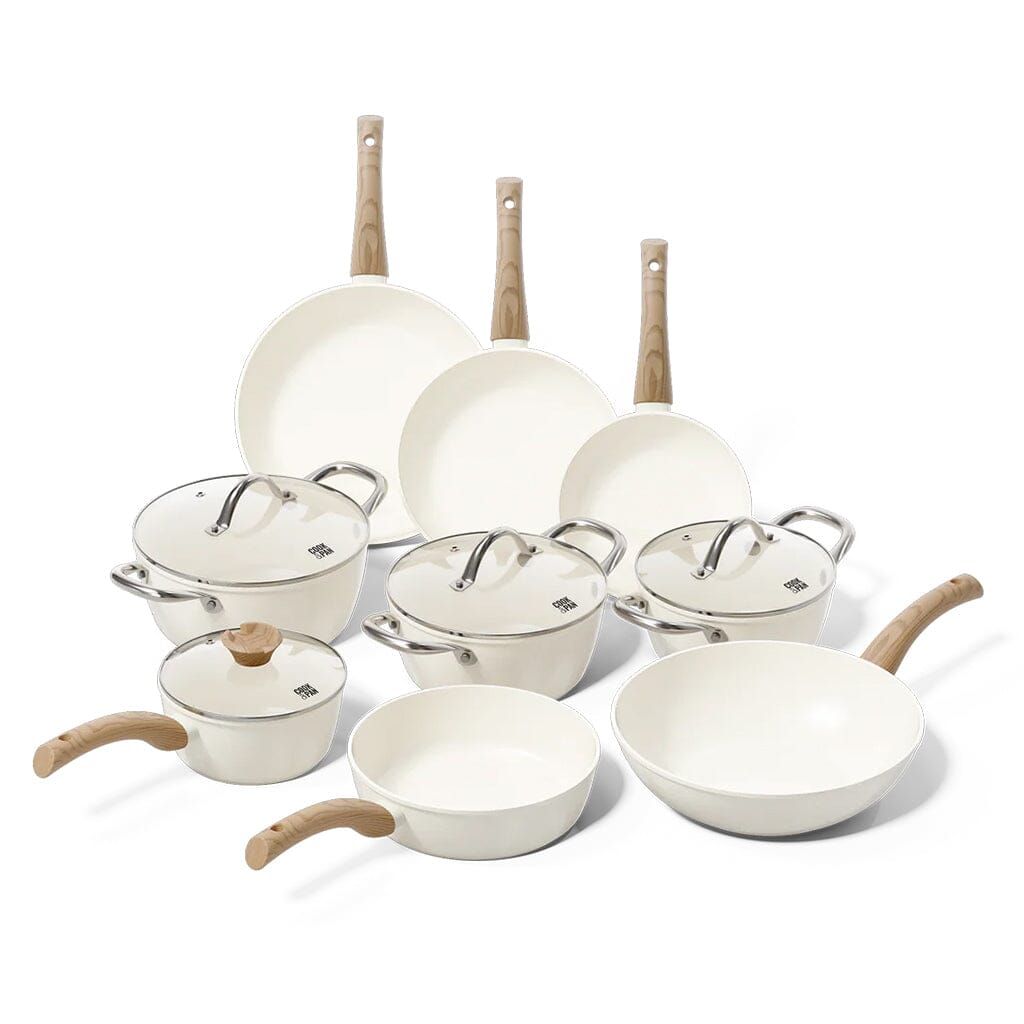 Cook & Pan - Go Ivory Pannenset 9-delig Pannenset Cook & Pan 