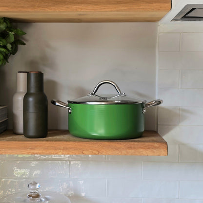 Cook & Pan - Honey Go Green Kookpot 22 cm met glazen deksel Cook & Pan 