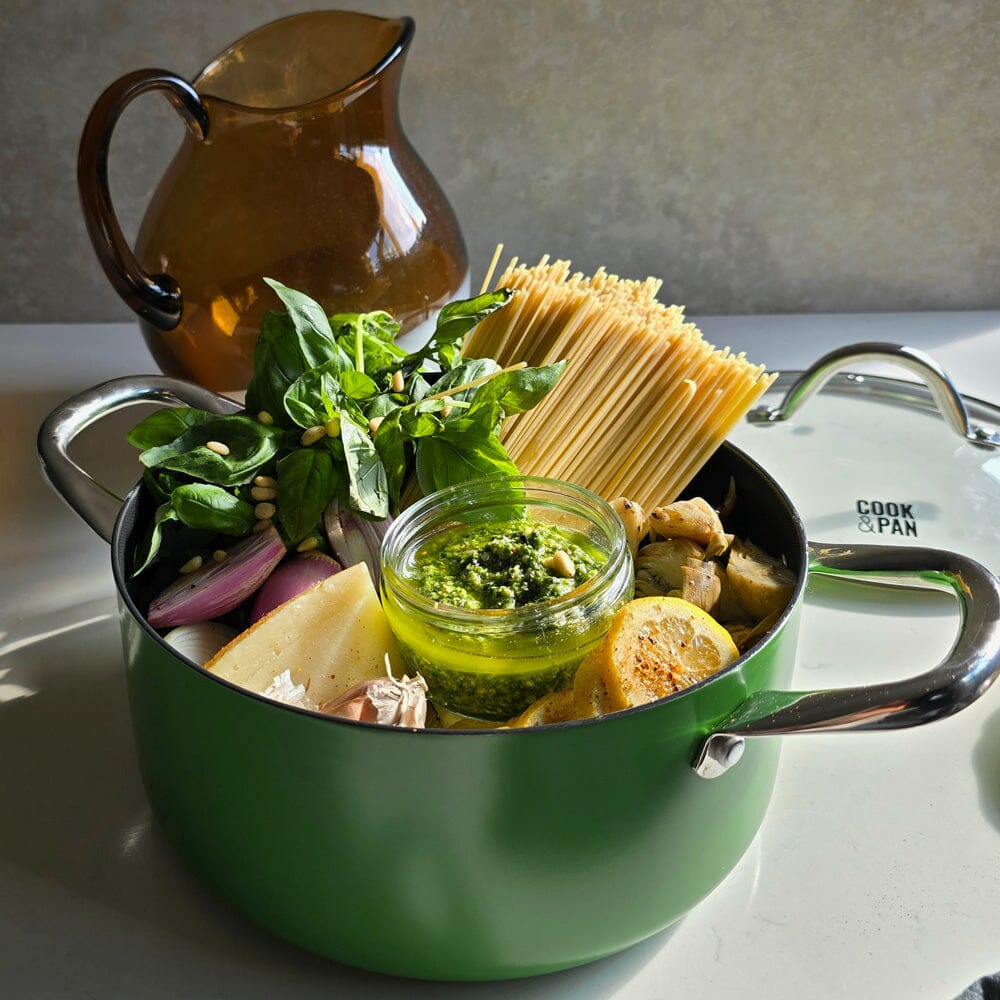 Cook & Pan - Honey Go Green Kookpot 22 cm met glazen deksel Cook & Pan 