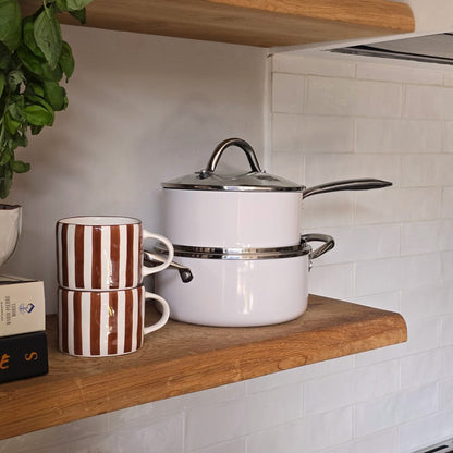 Cook & Pan - Honey Go Ivory Kookpot 22 cm met glazen deksel Cook & Pan 