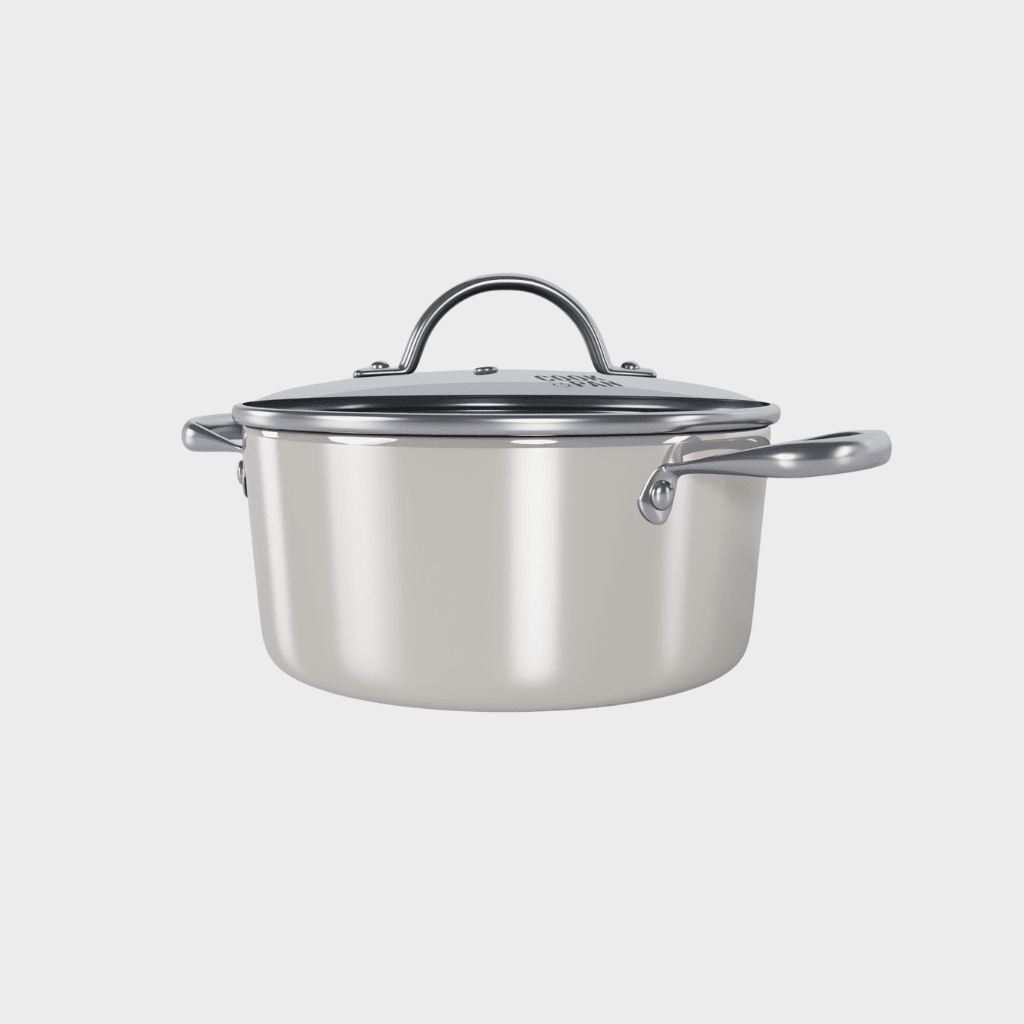 Cook & Pan - Honey Go Ivory Kookpot 22 cm met glazen deksel Cook & Pan 