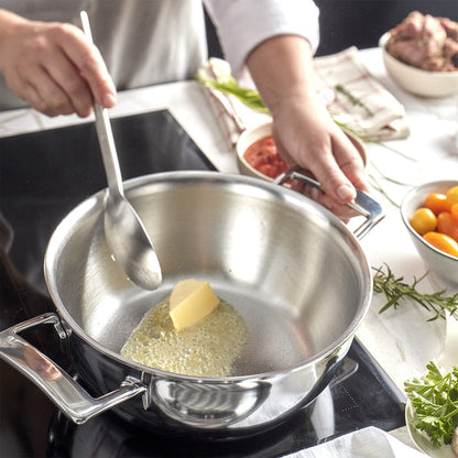 Demeyere - Silver 7 Conische sudderpan 24 cm met deksel Braadpan Demeyere 