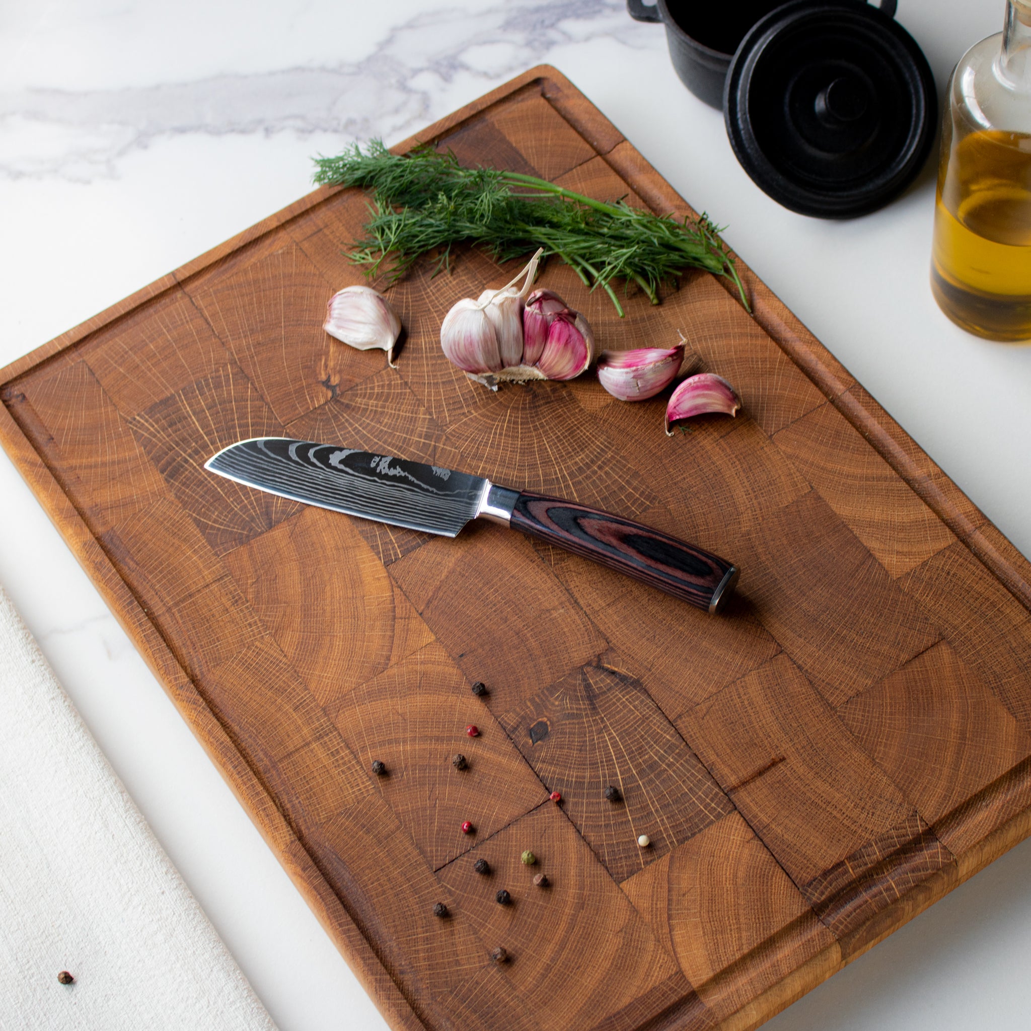 Sukomesser - Japanische Damastdruck-Serie - Kleines Santokumesser (13cm)