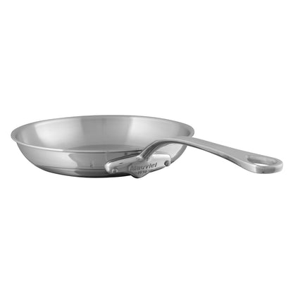 Professional copper frying pan from Mauviel's M'Cook collection, engineered for optimal heat conductivity and performance