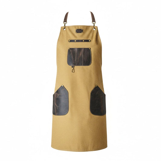Shinrai Knives - Schort Hoogwaardig Canvas & Leer Bruin Schort Shinrai Knives 